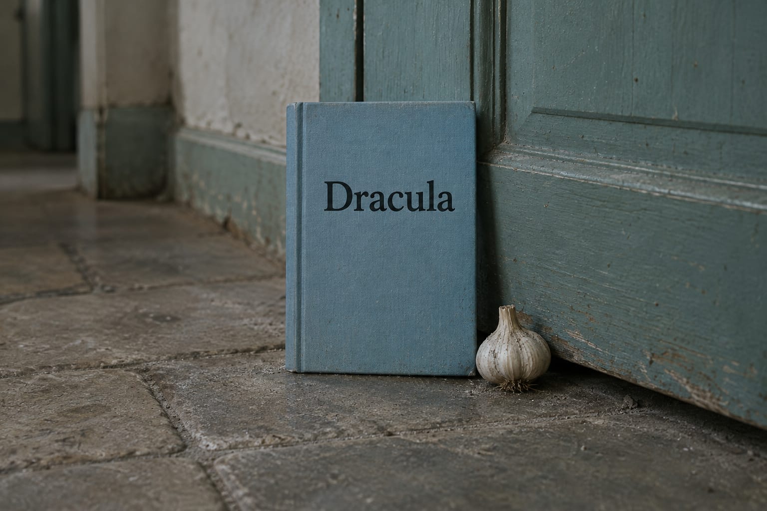 An unread copy of Dracula in a sunny everyday scene